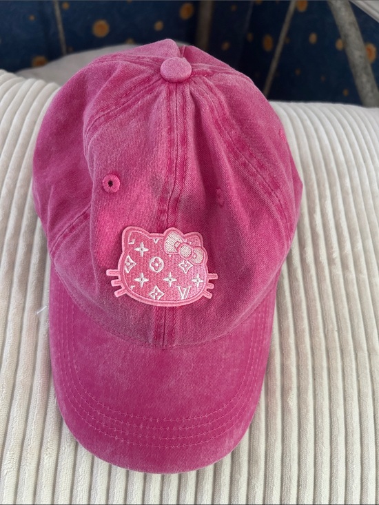 The Unbranded Brand Accessories - Girls' Pink Embroidered Cat Baseball Cap